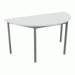 TABLE DE RÉUNION DEMI-LUNE TREFF 140 X 70 BLANC/ ALU