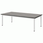TABLE MALIBU 160X80 T1 4P STRA BÉTON F186/NOIR BLC 9016