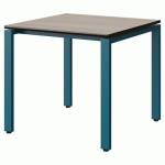 TABLE MALIBU 80X80 T5 SOUDÉ STR ACACIA/NOIR BLEU 5025
