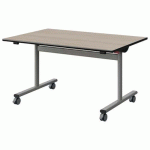 TABLE MALIBU RAB. 120X80 T4 DL ST ACACIA/NOIR GRIS 9006