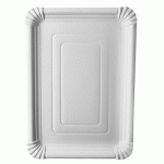 125 ASSIETTES PAPSTAR, CARTON PUR, CARRÉES 24 CM X 33 CM, BLANCHES