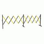 BARRIÈRE DE SÉCURITÉ EXTENSIBLE NOIR/JAUNE EN ACIER - VISO