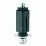 FIXATIONS EXPANSIBLES 24-27MM POUR ROULETTES - CARRÉ - INOX TENTE
