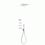 KIT DE DOUCHE THERMOSTATIQUE ÉLECTRONIQUE ET ENCASTRÉ SHOWER TECHNOLOGY AVEC CONTRÔLE ÉLECTRONIQUE COMPRIS (BLANC) - TRES 092863