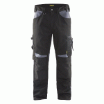 PANTALON ARTISAN SANS POCHES FLOTTANTES NOIR/GRIS T46 - BLÅKLÄDER - 155618609994C52