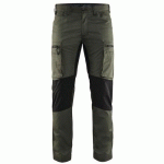 PANTALON DE TRAVAIL SERVICES STRETCH VERT ARMÉE/NOIR TAILLE 40C - BLAKLADER