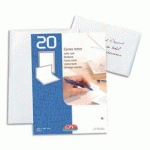 PAQUET DE 20 CARTES-LETTRES GPV - VELIN BLANC - 80 G - FORMAT 210X297 MM