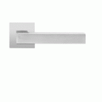 POIGNÉES DE PORTE SUR ROSACES CARRÉES EPL 46Q SEATTLE - SATINÉ - BEC DE CANE KARCHER DESIGN