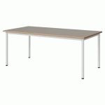 TABLE MALIBU 160X80 T4 4P STRA ALAISÉ GRIS U727/BLC 9016
