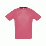 TEE-SHIRT PERSONNALISABLE UNI TECHNIC PES ADULTE CORAIL FLUO