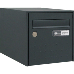 BOÎTE AUX LETTRES STEEL BOX - SIMPLE FACE - GRIS RAL 7016 - L 300 X H 290 X P 410 MM