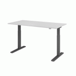 BUREAU ÉLECTRIQUE SÉRIE XMKA 160CM GRIS/ANTHRA - HAMMERBACHER