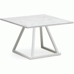 TABLE LOUNGE 70X70X45CM BLANC MÉLAMINE MARBLE WHITE - FLEXFURN