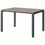TABLE MALIBU 120X80 T5 SOUDÉ STRA ALAISÉ GRIS U727/GRIS 7016