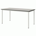 TABLE MALIBU 160X80 T6 4P ST ANTIB BLC SE W911/NOIR BLC 9016