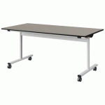 TABLE MALIBU RAB. 160X80 T5 DL ST GRIS U727/NOIR BLC 9016