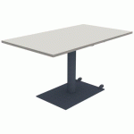 TABLE MANO MOB RÉG. 140X80 STRAT ALAISÉ GRIS PERLE GRIS/NS - MOBIDECOR