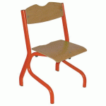 CHAISE TIM AST - T4 - PIÈTEMENT ACIER - HÊTRE NATUREL/ORANGE 2004 - RODET
