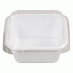 CONTENEUR BIONIC 250 ML 9.5X9.5X3 CM CELLULOSE BLANC (VENDU PAR 1000)