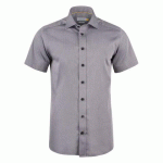 J.HARVEST & FROST YB50 TWILL S/S CHEMISE SLIM FIT HOMMES GRIS - TAILLE M