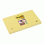 LOT DE 12 - NOTES REPOSITIONNABLES JAUNES SUPER STICKY POST-IT 76 X 127 MM - BLOC DE 90 FEUILLES
