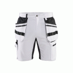 SHORT STRETCH HAUTE VISIBILITÉ NOIRE ET ROUGE FLUO C48 - BLAKLADER