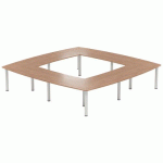 TABLE RÉUNION ATEM 350 X 350 CM PIED ROND ALU/NOYER - MBA