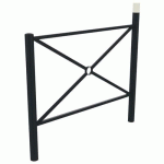 BARRIÈRE CROISY PMR 1.50 M TÊTE BOMBÉE MÉTAL GRIS 7016 - BUTON DESIGN