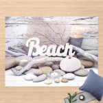 MICASIA - TAPIS EN VINYLE - SPA BEACH DECORATION - PAYSAGE 3:4 DIMENSION HXL: 75CM X 100CM