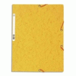 CHEMISE EXACOMPTA 3 RABATS ET ELASTIQUE - CARTE LUSTREE 5/10E - 400GR - FORMAT 24X32CM - COLORIS JAUNE. - LOT DE 5