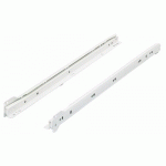 COULISSES À GALETS FR 402 - CHARGE 25 KG - L 400 MM - BLANC HETTICH