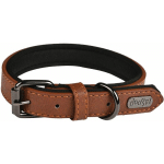 DOOGY GLAM - COLLIER CHIEN SIMILI BASICS MARRON TAILLE : T40 - MARRON