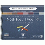 INGRES PASTEL BLOC SPIRALÉ 25F 24X30CM 130G - ASSORTIMENT VIF - LOT DE 5