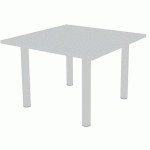 TABLE DE RÉUNION PLATEAU CARRÉ 110X110 BLANC - QUADRIFOGLIO