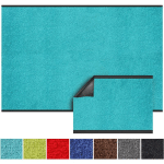 KARAT - TAPIS DE PORTE PAILLASSON D'ENTRÉE MONOCHROM TURQUOISE 200 X 150 CM - TURQUOISE