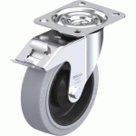 BLICKLE - ROULETTE PIVOTANTE À FREIN Ø 125MM BANDAGE CAOUTCHOUC NR 150KG - LE-POEV 125KA-FI-SG