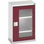 BOTT 1 ARMOIRE VERSO PORTES TRANSPARENTES AVEC 2 TABLETTES 525X350X800 - BOTT