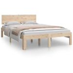 CADRE DE LIT BOIS MASSIF 120X190 CM PETIT DOUBLE