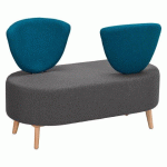 CANAPÉ EPIQ - 2 PLACES VIS-À-VIS GRIS FONCÉ