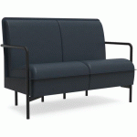 CANAPÉ RESTAURATION 2 PLACES AVEC PIEDS FIXES ANOUK - BLEU - EOL
