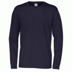 COTTOVER T-SHIRT MANCHES LONGUES HOMME - CERTIFIÉ GOTS MARINE - TAILLE XXXL