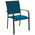 FAUTEUIL ELEGANCE TPEP/ALU - BLEU/GRAPHITE - PROLOISIRS
