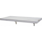 TABLE MURALE HHG 418, TABLE PLIANTE MURALE EN BOIS MASSIF 100X50CM SHABBY BLANC - WHITE