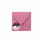 LOT DE 2 - PAQUET DE 20 ENVELOPPES POLLEN 140X140MM 120G/M2 - ROSE HORTENSIA
