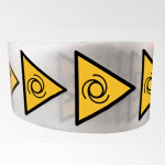 ROULEAU DE PICTOS - DANGER DÉMARRAGE AUTOMATIQUE - W018  - 25 MM