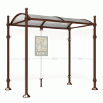 ABRI BUS PROVINCE 2.50 M 1 BARDAGE LAT. BOULE MARRON 8017 - PROCITY