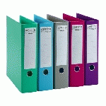 LOT DE 10 - CLASSEUR À LEVIER CARTONNÉ ESSELTE CHROMOS PLUS A4 - DOS 8 CM COULEURS ASSORTIES TENDANCE