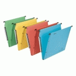 LOT DE 25 - DOSSIER SUSPENDU POUR ARMOIRES PREMIUM KRAFT LMG ESSELTE FOND 15 MM COULEURS ASSORTIES