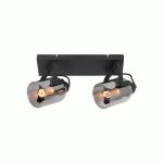FREELIGHT SPOT POUR PLAFOND FUMOSO, LONGUEUR 37 CM, NOIR/GRIS, À 2 LAMPES.