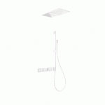 KIT DE DOUCHE THERMOSTATIQUE ET ENCASTRÉ BLOCK SYSTEM AVEC FERMETURE ET RÉGLAGE DU DÉBIT (3 VOIES) - TRES 20725309BM BLANC MAT